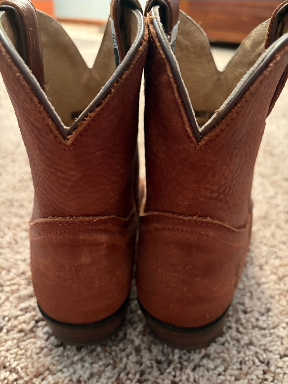 Vintage Classic Frye Women's Tan/Brown Leather Western Ankle Boots - Picture 9 of 10